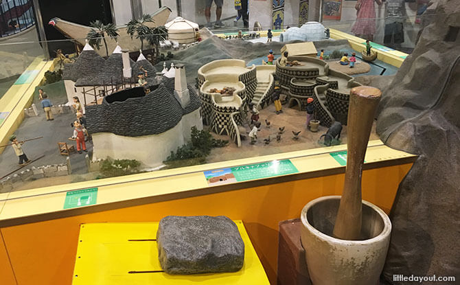 Learn about different tool at interactive dioramas