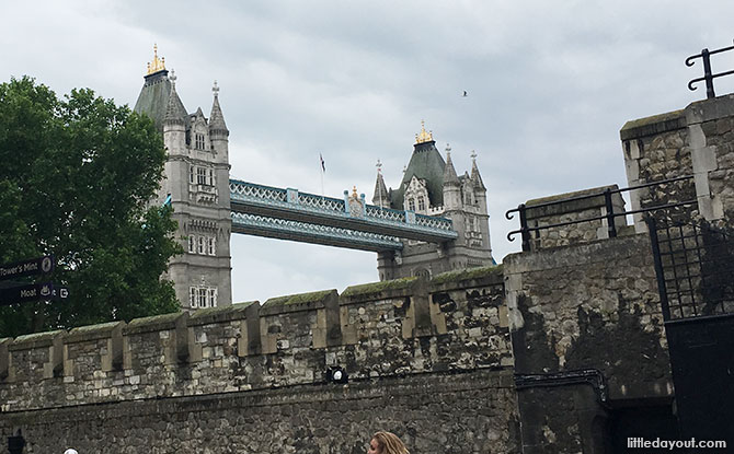 Tower Bridge, viewed from within the Tower of London