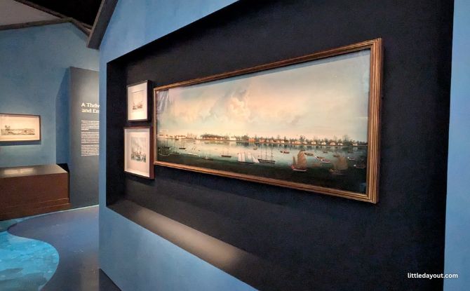 Highlights Of National Museum Of Singapore's Newly Revamped Singapore History Gallery 6 widest panorama captured, depicting Singapore’s mid-19th century waterfront