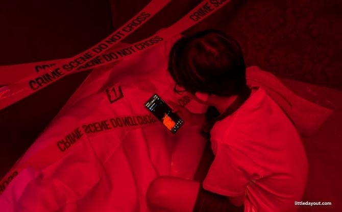 HIDDEN's Sherlock Holmes Experience: Teen-friendly Murder Mystery 2 Without giving too much away, we entered the crime scene to check out evidence and then ventured to other parts of Bugis town for other clues.