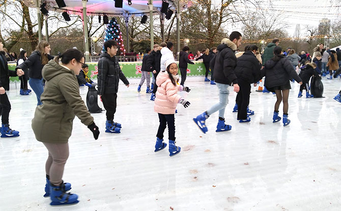 Ice skating at Hyde Park