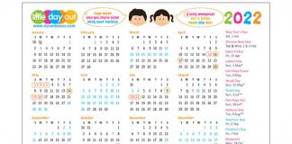 Little Day Out's 2022 Calendar: Plan For The Year Ahead With Public & School Holidays
