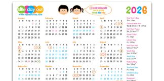 Little Day Out's 2026 Calendar & Singapore Public Holidays & MOE School Holidays 2026