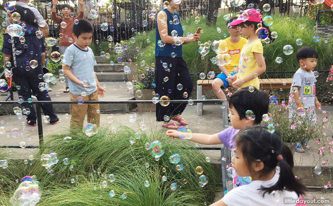 Playing with bubbles at Khao Yai