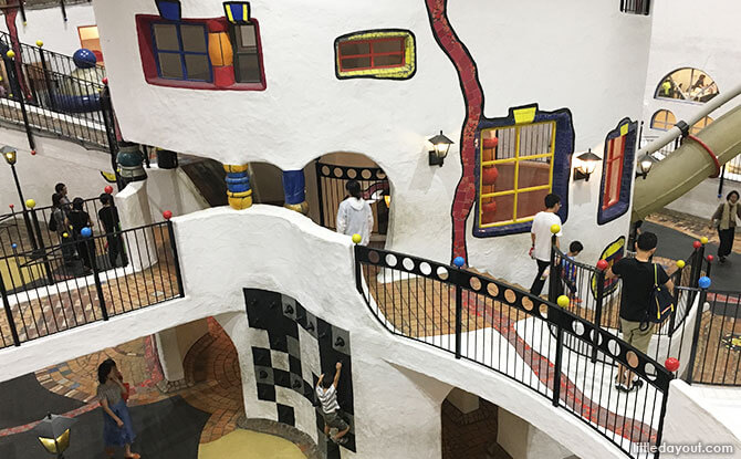 Explore the interconnecting passageways and rooms at Kids Town