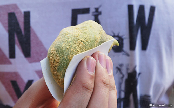 Freshly-made mochi