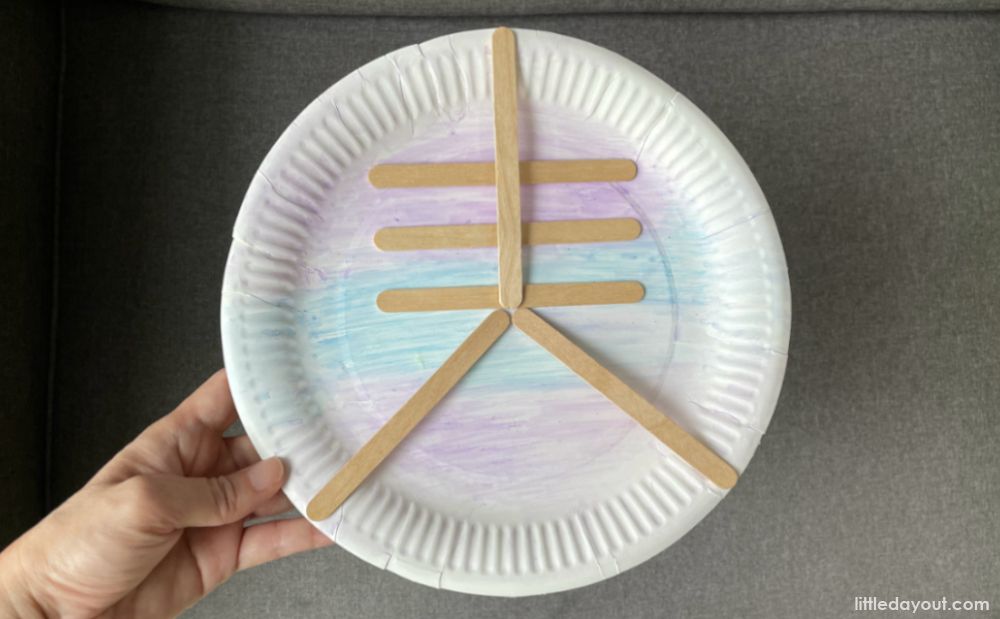 Ice cream sticks on plate