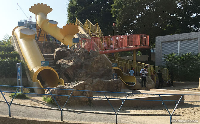 Outdoor playground behind Kids Plaza Osaka