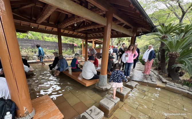 8-Day Escape to Kyushu: Family-Friendly Tips, Experiences And Road Trip Highlights 13 They loved soaking their tired little feet at the hot spring pavilion