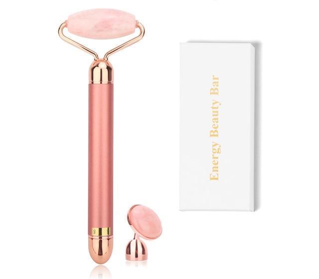 5erenity Electric Vibrating Natural Rose Quartz Roller