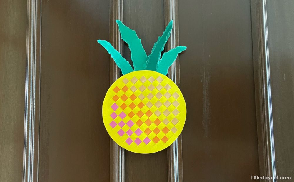 Step 8 Pineapple craft on door