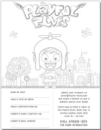 Playful Elves Colouring Sheet