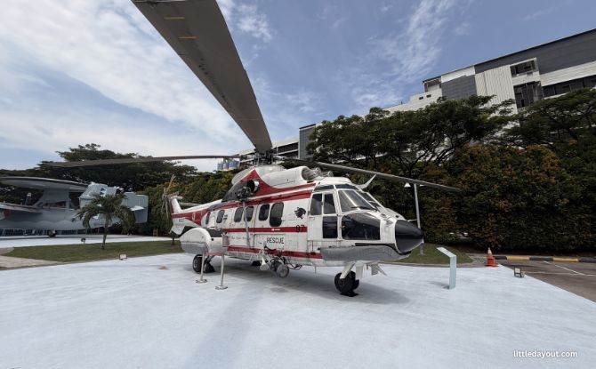 Air Force Museum Singapore: Ready For Take-Off 12 Super Puma helicopter with a distinguished Search and Rescue history