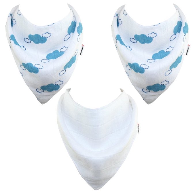 Angel Babybox cloud print dribble bibs