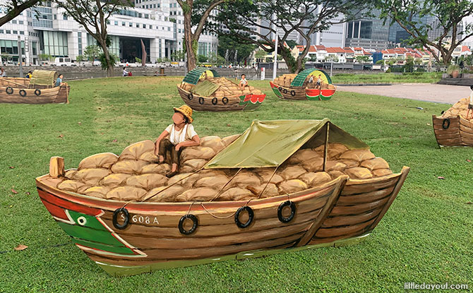 Bumboats at the Singapore River