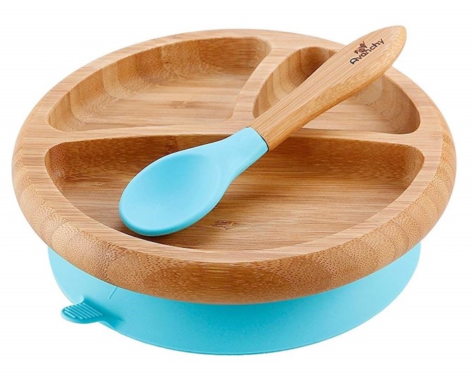 Avanchy Bamboo Suction Baby Plate + Spoon