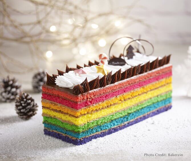 Bakerzin's Rainbow Yule Log