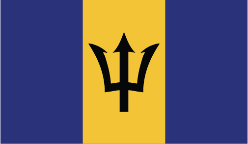 Barbados Country Flag