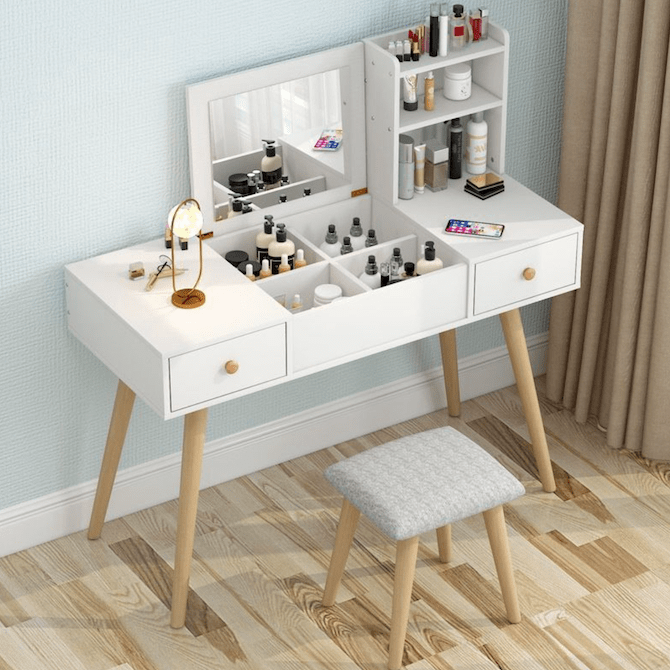 Beimu Nordic Flip Dresser Makeup Table