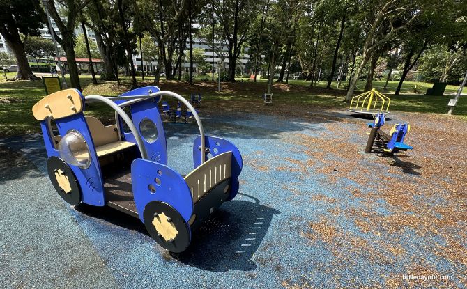 3 Bishan-Ang Mo Kio Park Playgrounds: Water, Adventure & Inclusive 12 blue vehicle springers