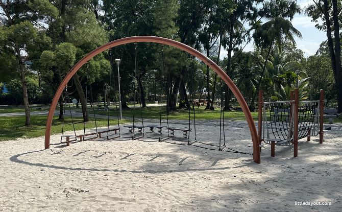 3 Bishan-Ang Mo Kio Park Playgrounds: Water, Adventure & Inclusive 9 obstacle course