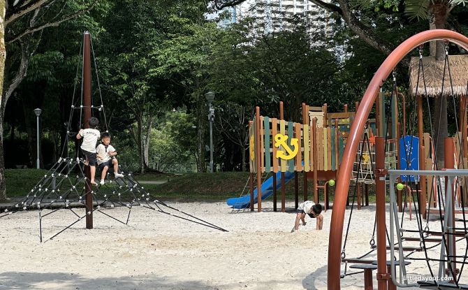 3 Bishan-Ang Mo Kio Park Playgrounds: Water, Adventure & Inclusive 10 rope pyramid