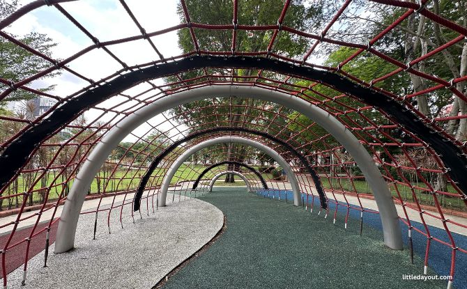 Bishan Street 13 Playground: First Wallhola Vertical Playground, Net Tunnel & Tower 4 Net Tunnel