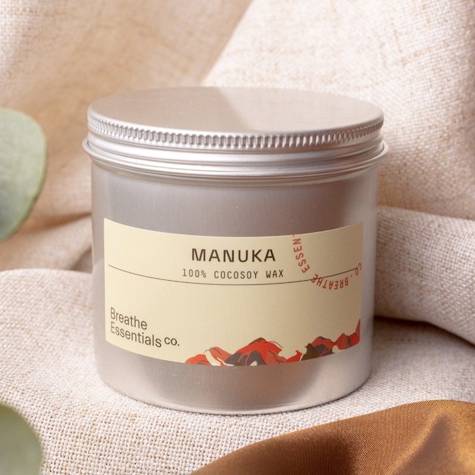 Breathe Essentials Manuka Cocosoy Scented Candle