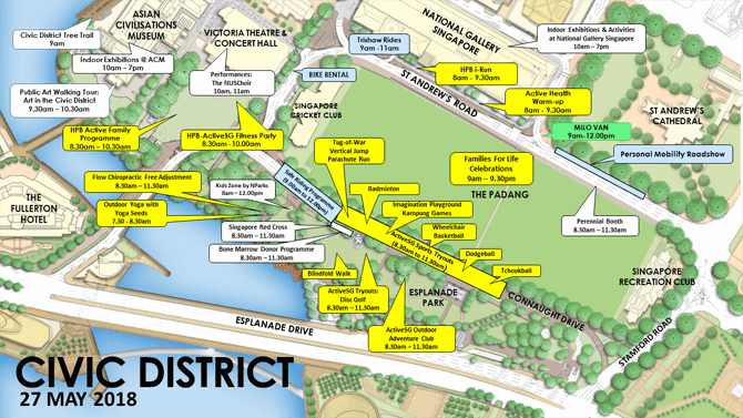 Car-Free Sunday Map - Civic District