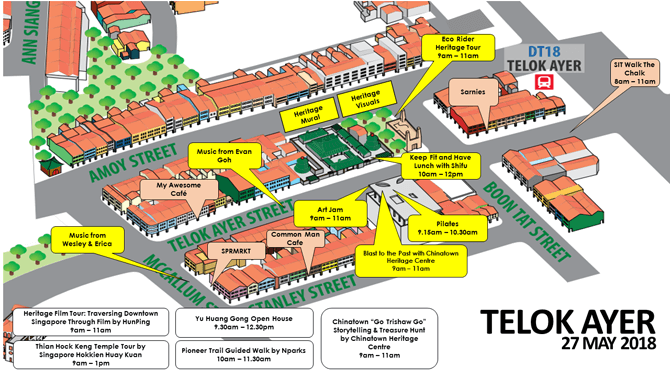 Car-Free Sunday Map - Telok Ayer