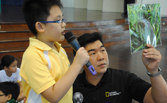 Canberra-Primary-School-Student-Jarod-reading-out-his-write-up