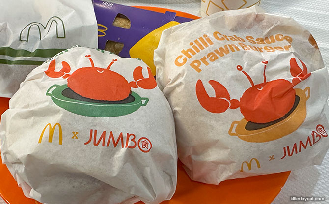 McDonald's Chilli Crab Sauce Chicken & Prawn Burgers