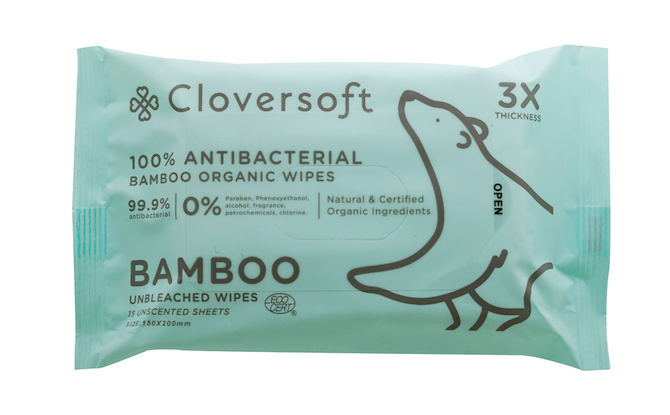Cloversoft Bamboo Organic Wipes