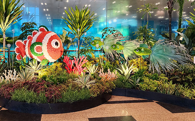 Clownfish Floral Display at Terminal 3 Departure (North)