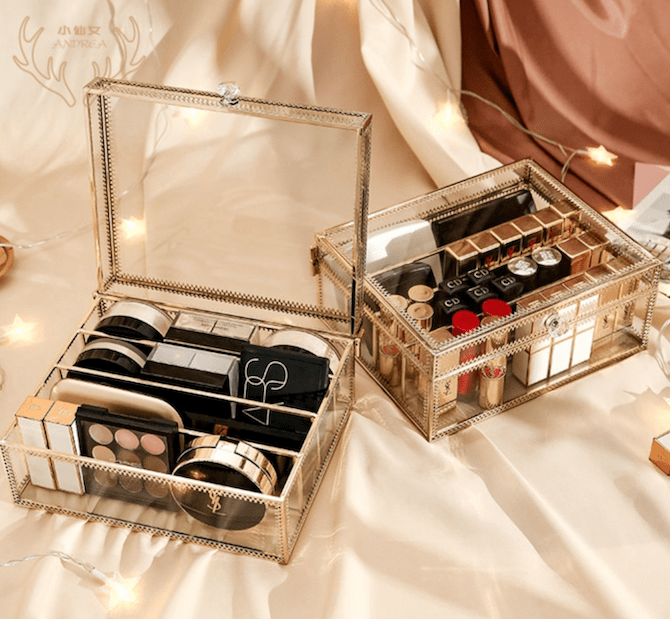 Cosmetics Collection Glass Box