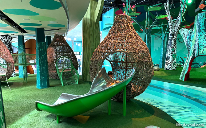 Curiosity Cove At Mandai Wildlife East: Indoor Playscape With 4 Zones For Kids To Play & Discover 4 pretend to be Baya Weaver birds