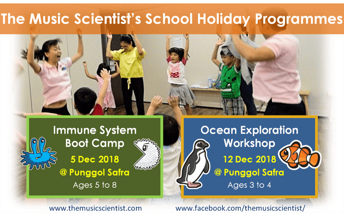 The Music Scientist’s School Holiday Programmes December 2018