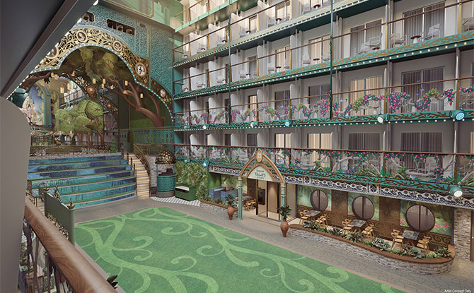 Disney Imagination Garden on the Disney Cruise Ship