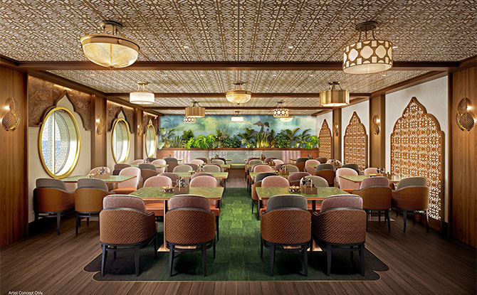 Dining Options at the Disney Imagination Garden onboard Disney Adventure
