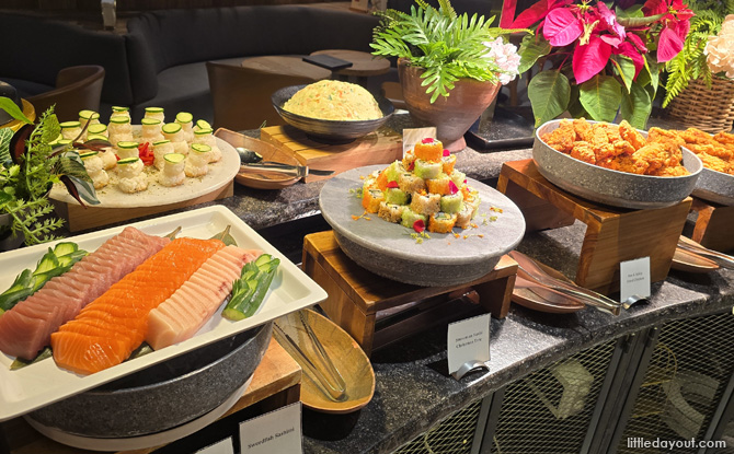 Seafood at various Stations and Kitchens