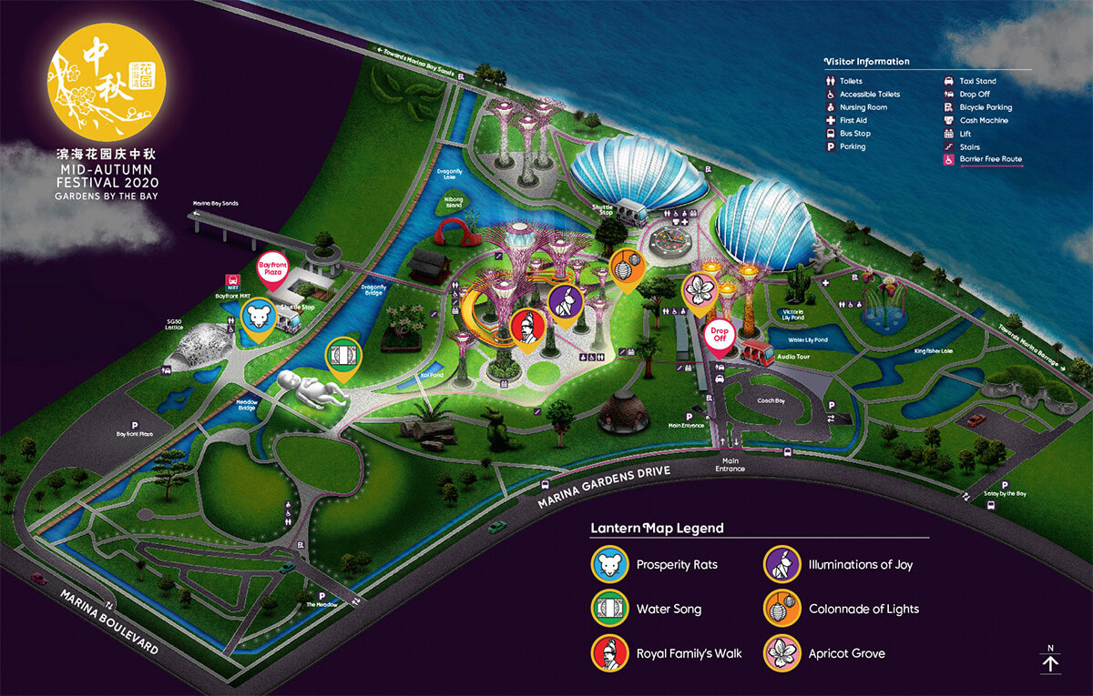 Map of Lanterns at Gardens by the Bay 2020