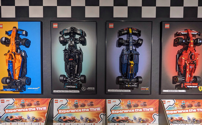 awesome display sets that showcase the different collections LEGO F1