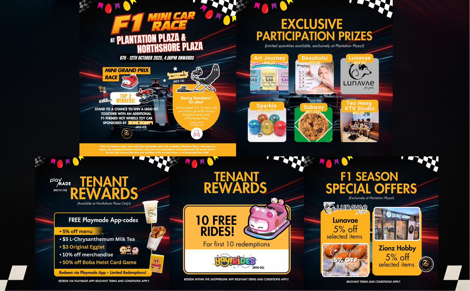 Exclusive Tenant-sponsored Participation Prizes, Rewards and More!