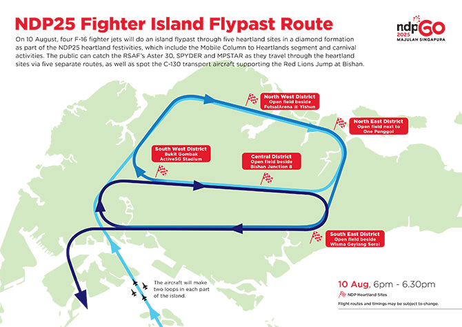 NDP Flypast 2025: Fighter Island Flypast on 10 August