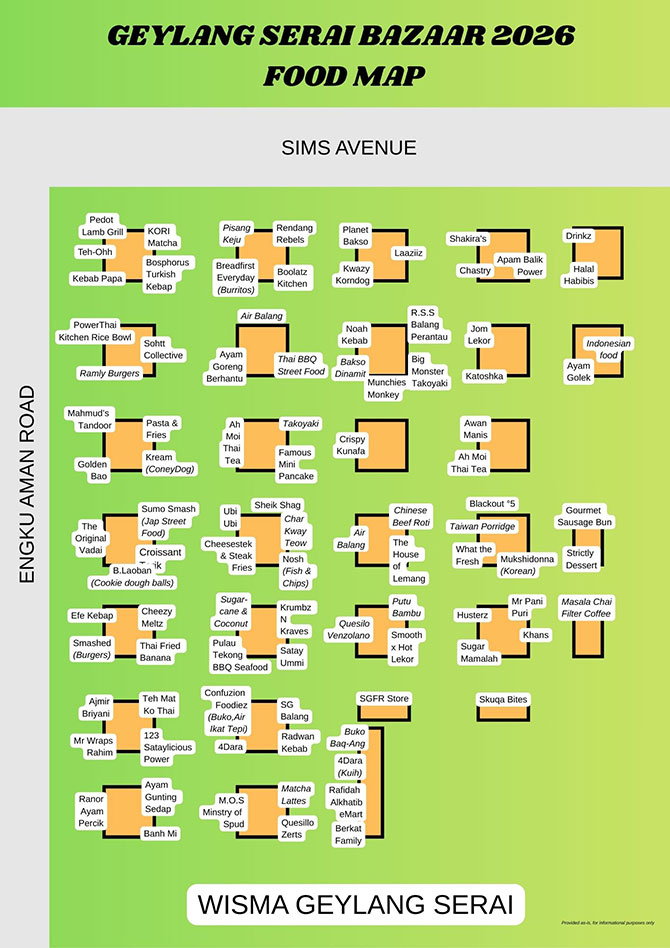 Geylang Serai Hari Raya Bazaar 2026 Guide: Food & Things To Do 10 Geylang Serai Bazaar Food Map