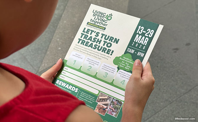 Interactive Eco-Booths & Stamp Rally At 5 HDB Malls In Woodlands From 13 to 29 March: Turn Trash To Treasure During The School Holidays 9 Inter-mall Stamp Card Challenge