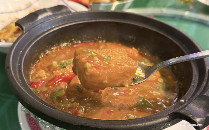 HEY KEE HK Seafood Restaurant Review: A Refreshed Menu & Live Crab Deal 6 Braised Tofu with Garlic and Chilli ($18.80)