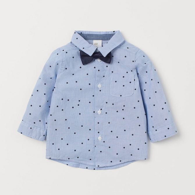 The Cutest Kids Party Wear That Will Melt Your Heart 16 H&M Boys Shirt and Bow Tie