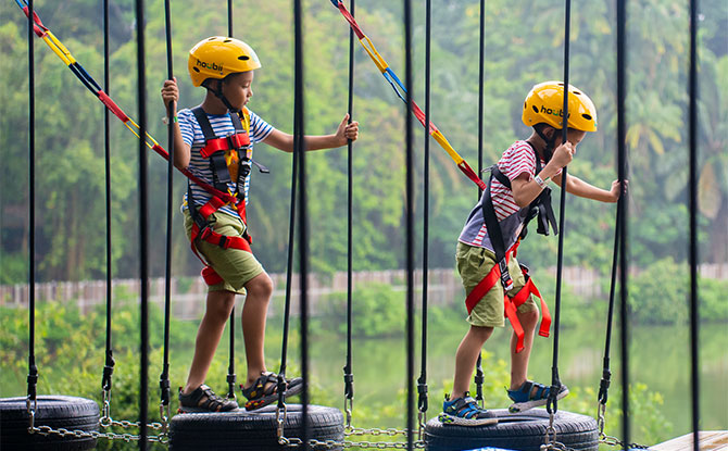 Houbii Spot Singapore: Take On The Rope Course At Singapore Zoo