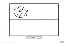 Free Singapore Flag Colouring Page